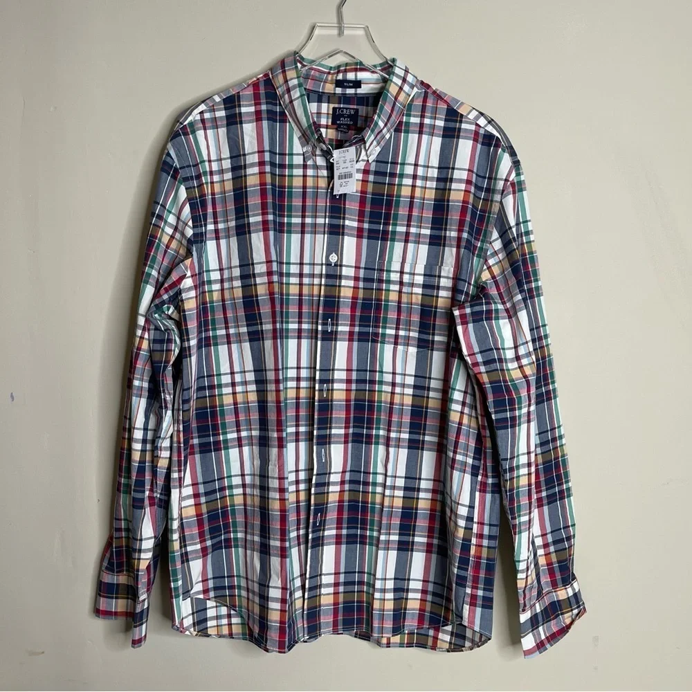 J. Crew Slim Untucked flex washed casual shirt